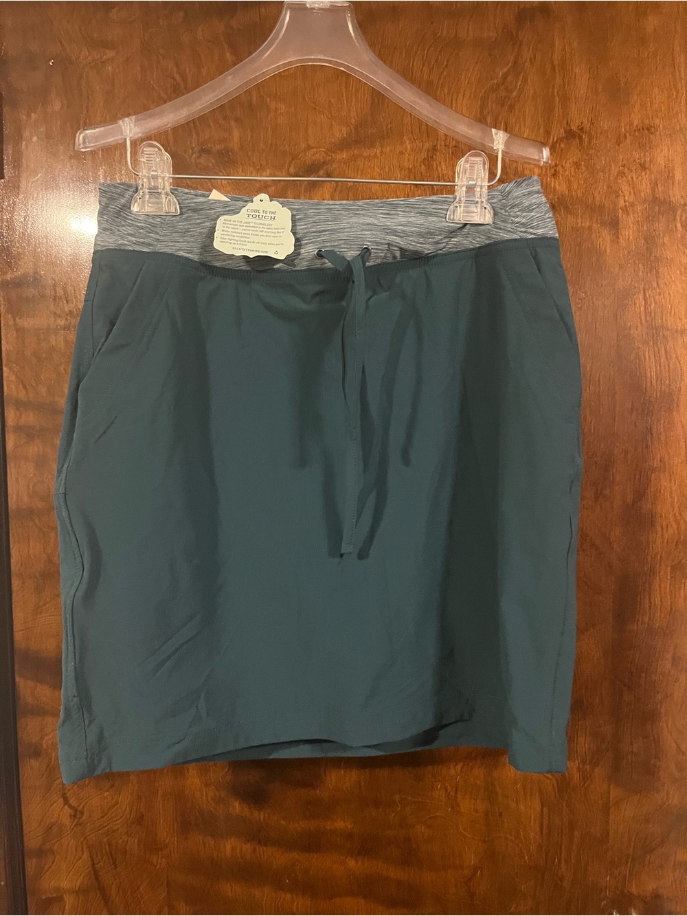 ☀️ 2/$20 Duluth Trading Co Teal Active Skort with Heathered Waistband